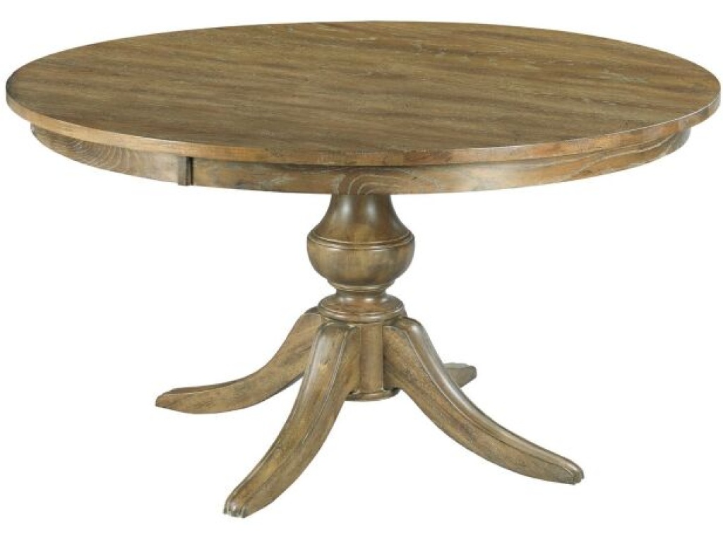 54" Round Dining Table With Wood Base - main image
