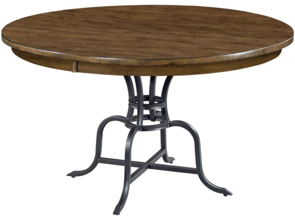 54" Round Dining Table With Metal Base - main image
