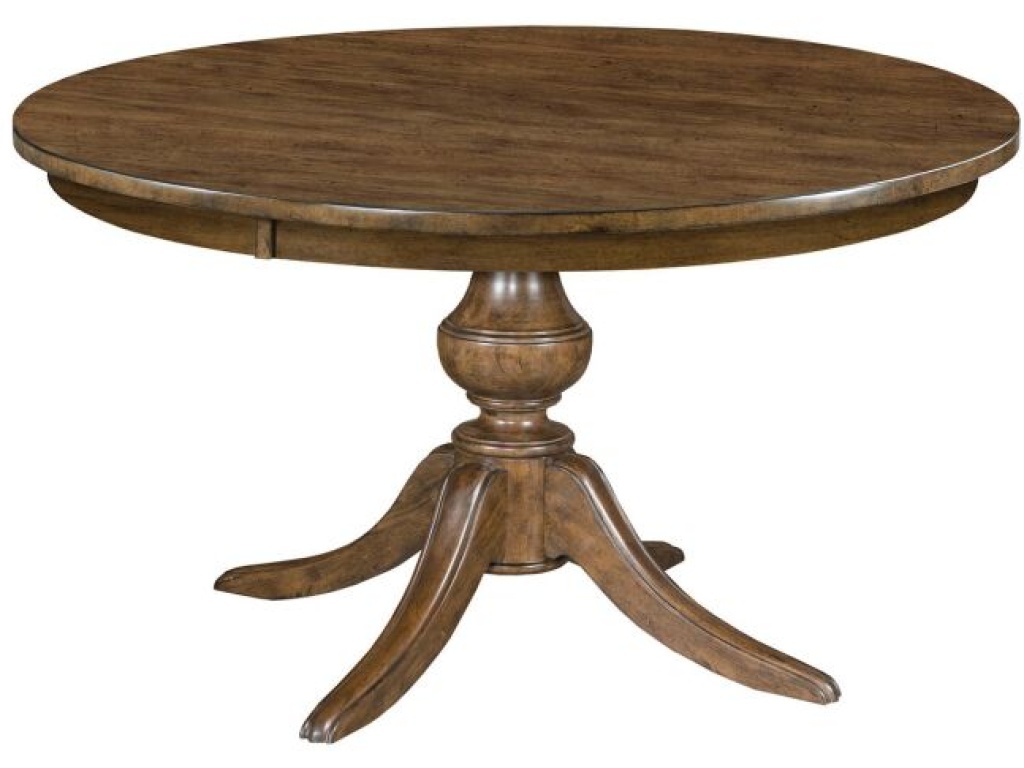 54" Round Dining Table With Wood Base - main image