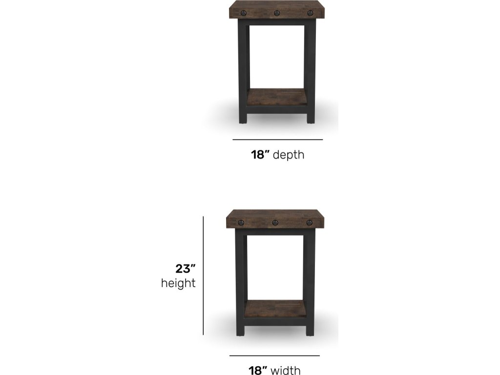Carpenter Brown Chairside Table - image 2