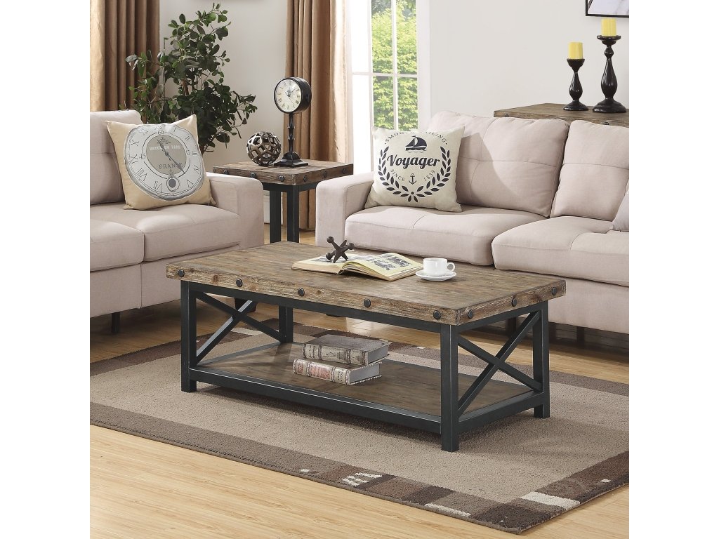 Carpenter Brown Rectangular Coffee Table - image 1