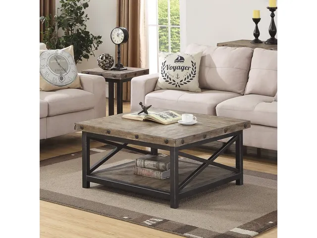 Carpenter Brown Square Coffee Table - Alternative View