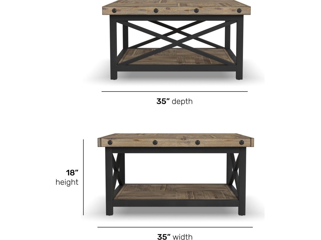 Carpenter Brown Square Coffee Table - image 4