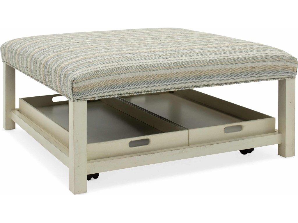 Henri Square Non-Tufted Tray Ottoman - main image