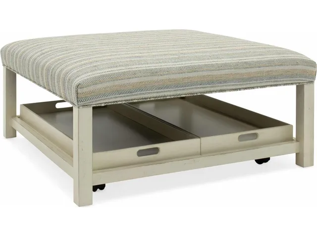 Henri Square Non-Tufted Tray Ottoman