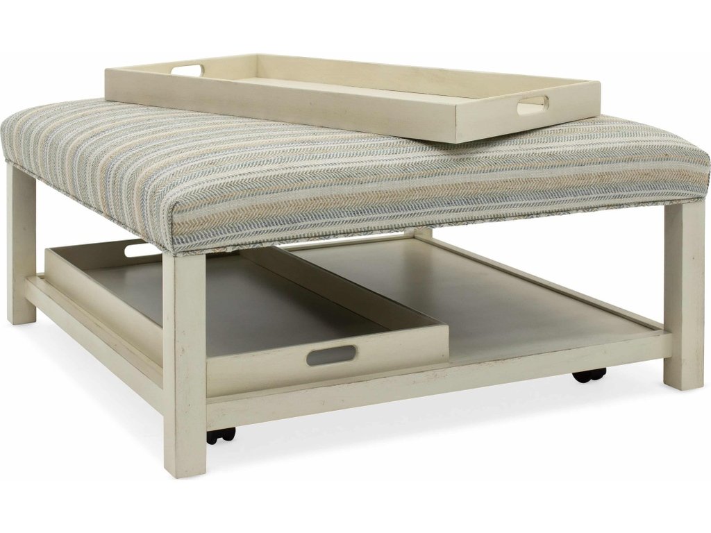 Henri Square Non-Tufted Tray Ottoman - image 1