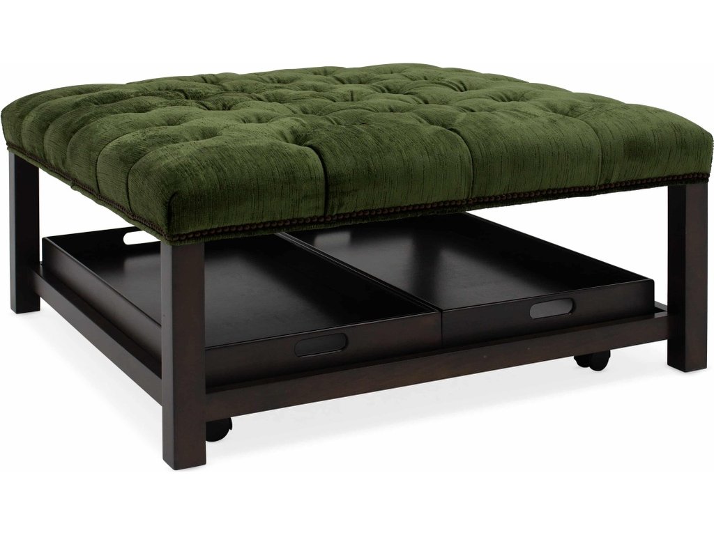 Henri Square Tufted Tray Ottoman - main image