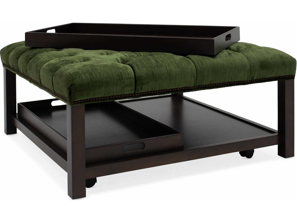 Henri Square Tufted Tray Ottoman - image 1