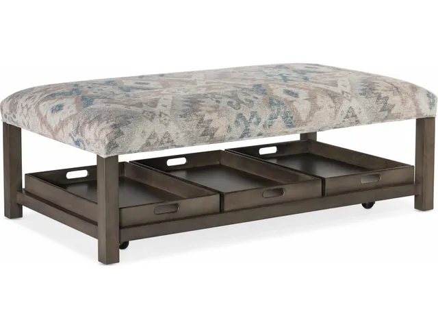 Hollis Rectangle Non-Tufted Tray Ottoman