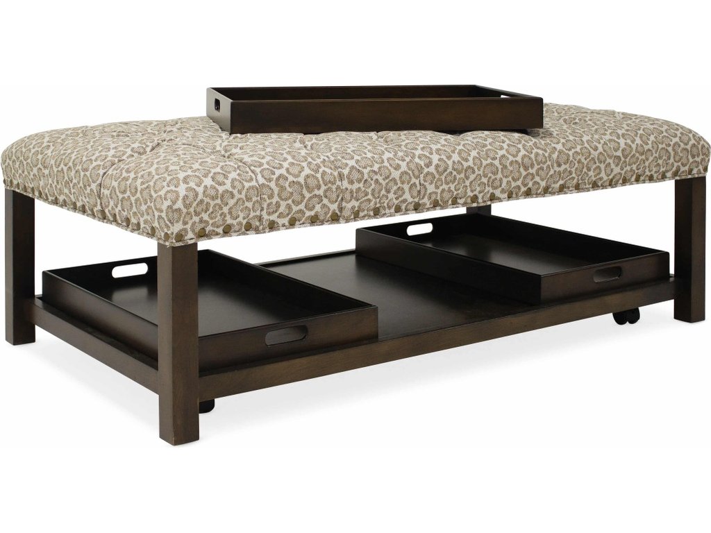 Hollis Rectangle Tufted Tray Ottoman - image 1