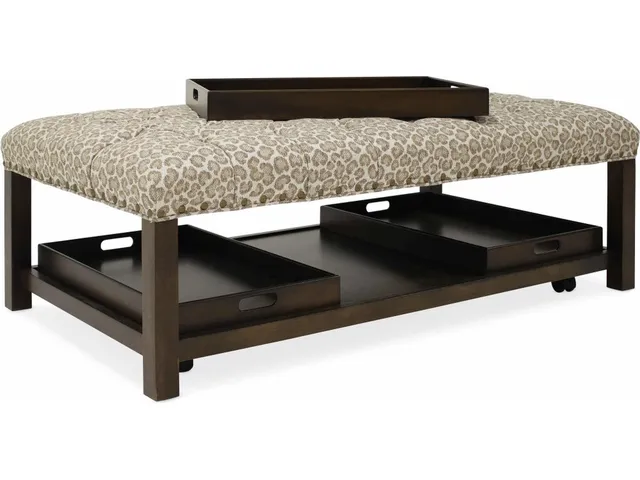 Hollis Rectangle Tufted Tray Ottoman
