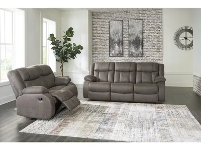 First Base Reclining Sofa and Loveseat