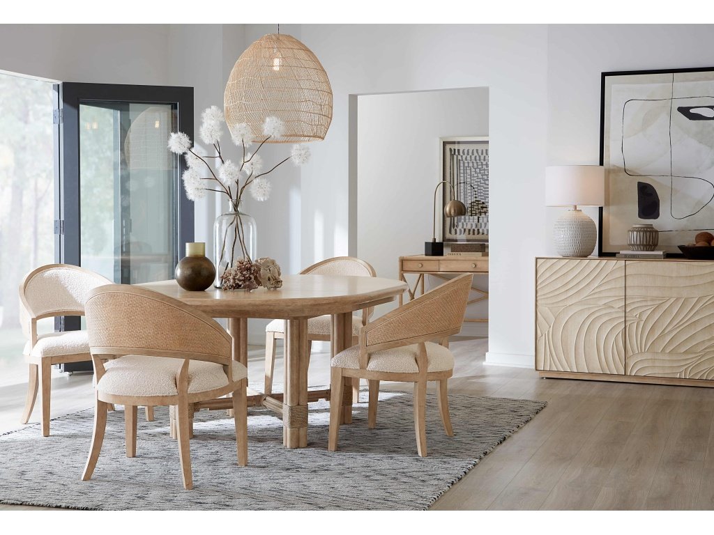 Retreat Pole Rattan Round Dining Table w/1-20in leaf - image 5