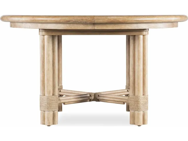 Retreat Pole Rattan Round Dining Table w/1-20in leaf - Alternative View