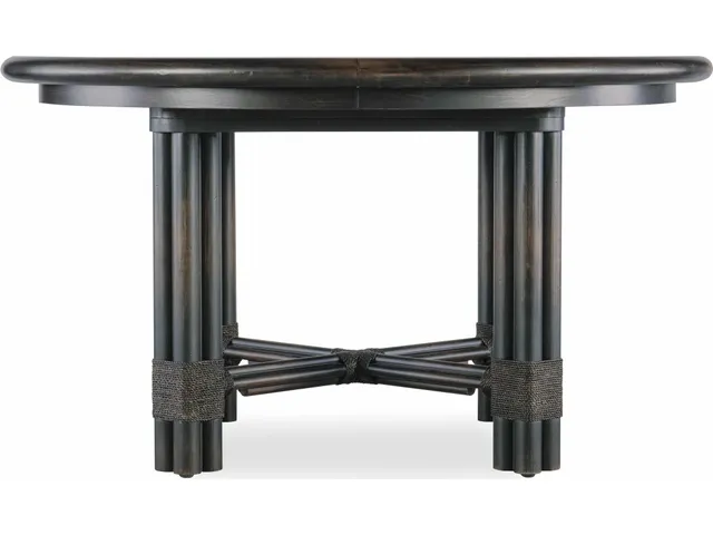 Retreat Pole Rattan Round Dining Table w/1-20in leaf - Alternative View