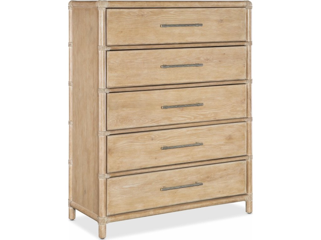 Retreat Pole Rattan Five-Drawer Chest - main image