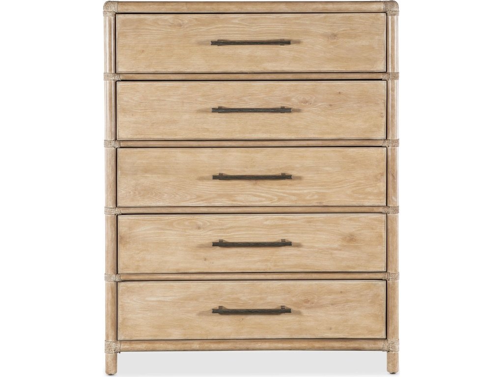 Retreat Pole Rattan Five-Drawer Chest - image 1