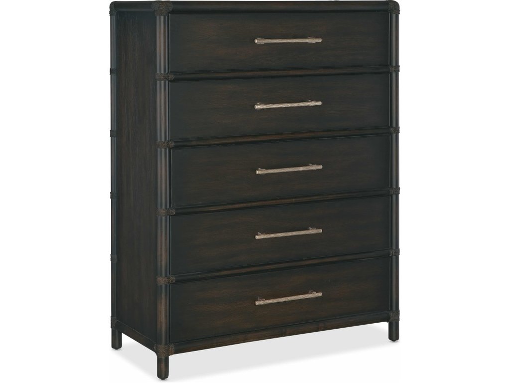 Retreat Pole Rattan Five-Drawer Chest - main image