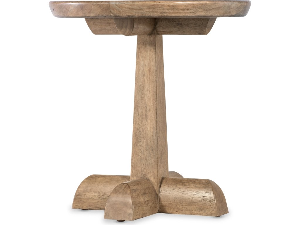 Vineyard Row Round Pedestal End Table - main image