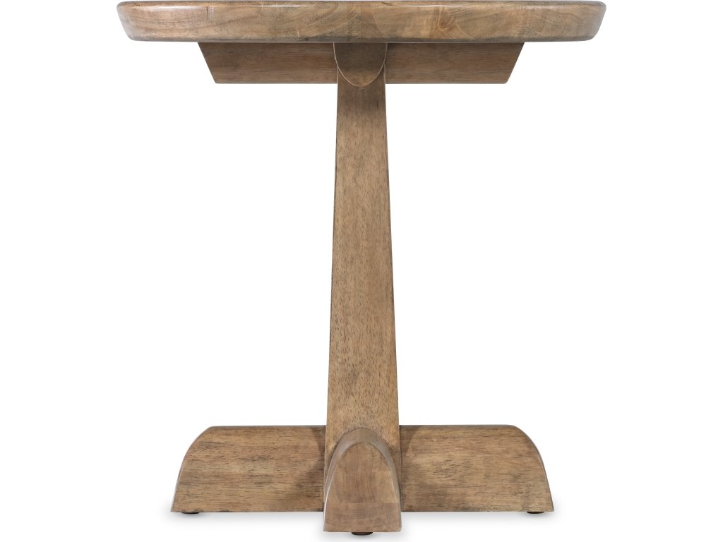 Vineyard Row Round Pedestal End Table - image 1