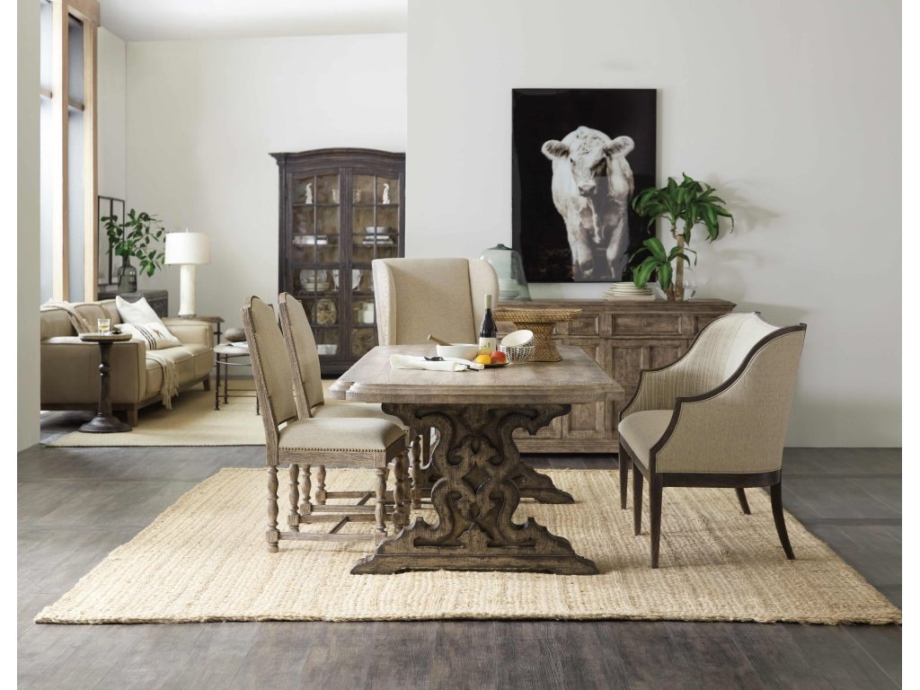 La Grange Le Vieux 86in Double Pedestal Table w/2-18in Leaves - image 4