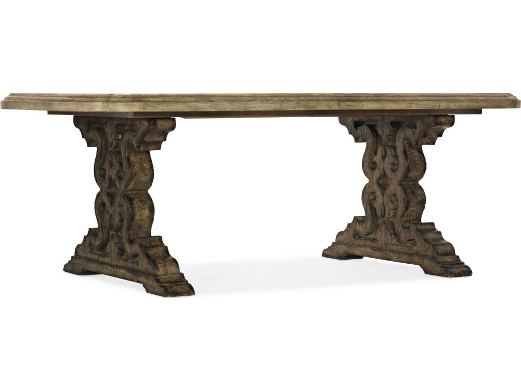 La Grange Le Vieux 86in Double Pedestal Table w/2-18in Leaves - main image