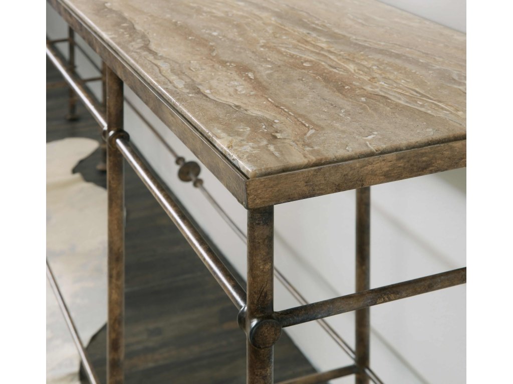La Grange St James Metal and Stone Console - image 3