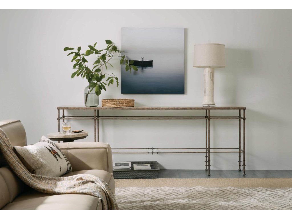 La Grange St James Metal and Stone Console - image 2