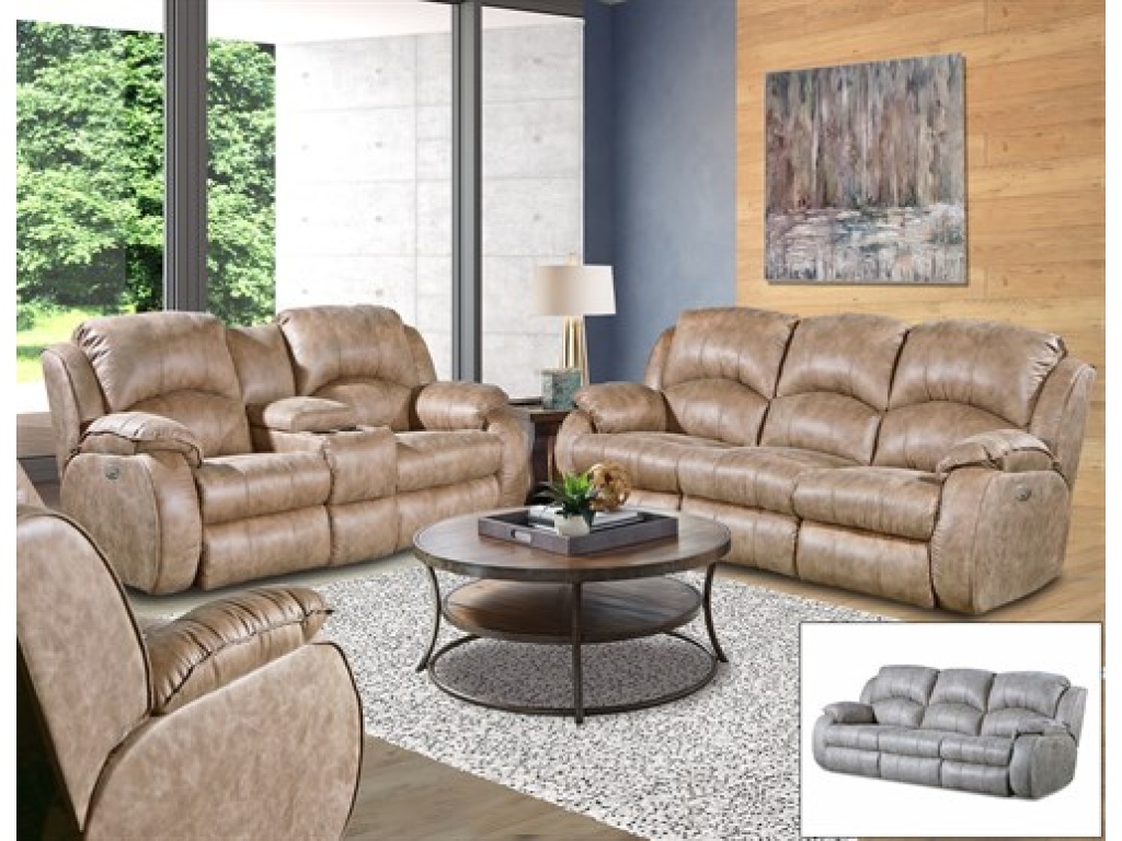 Double Reclining Power Headrest Loveseat - image 2