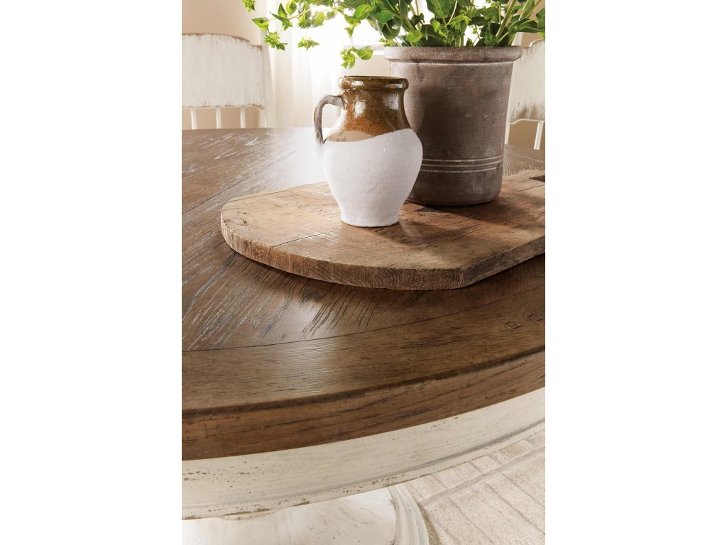 Americana Round Pedestal Dining Table w/1-22in leaf - image 1
