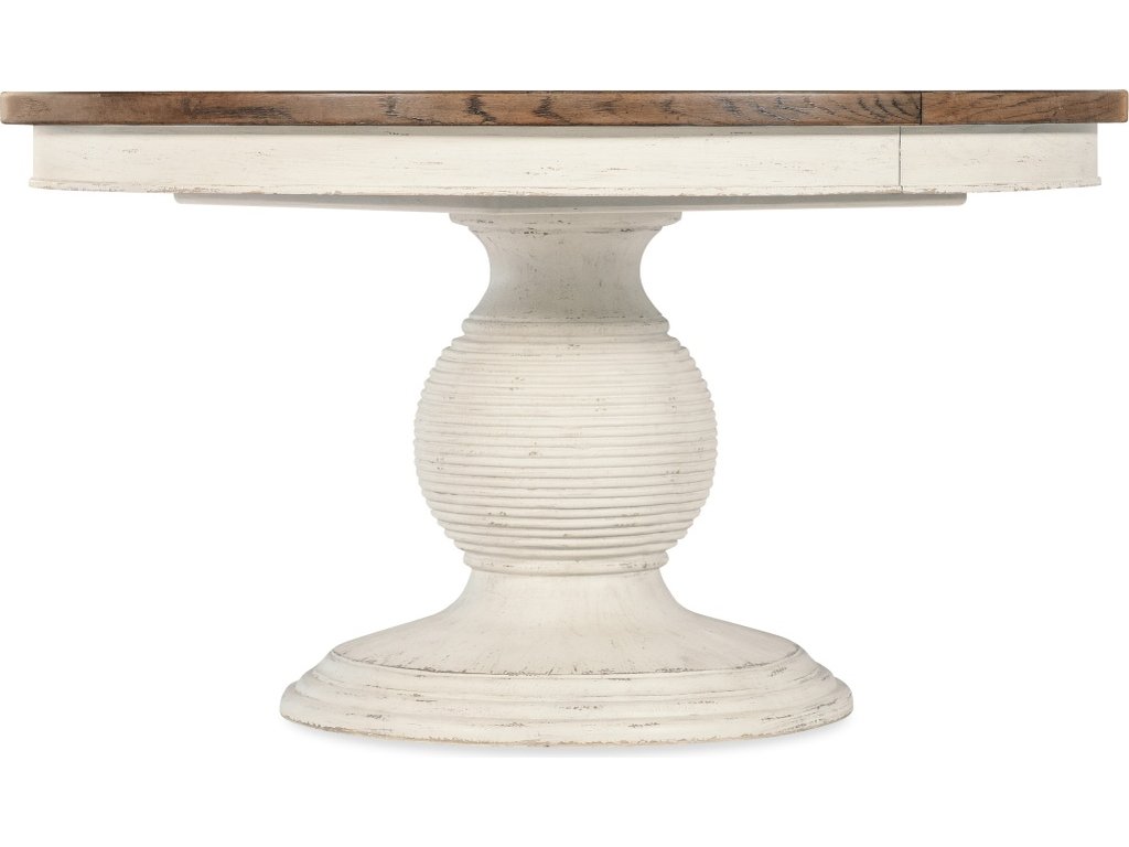 Americana Round Pedestal Dining Table w/1-22in leaf - main image