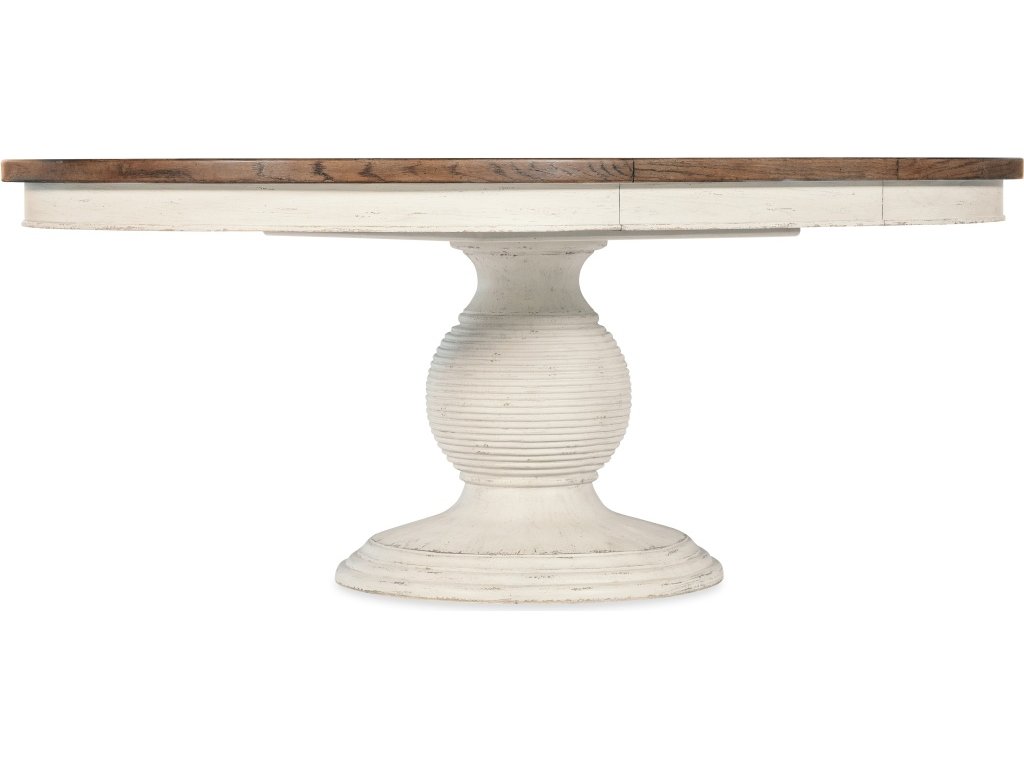 Americana Round Pedestal Dining Table w/1-22in leaf - image 2