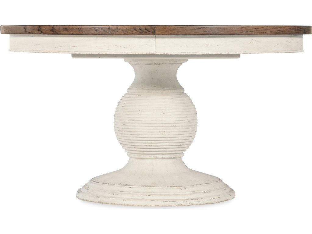 Americana Round Pedestal Dining Table w/1-22in leaf - image 3