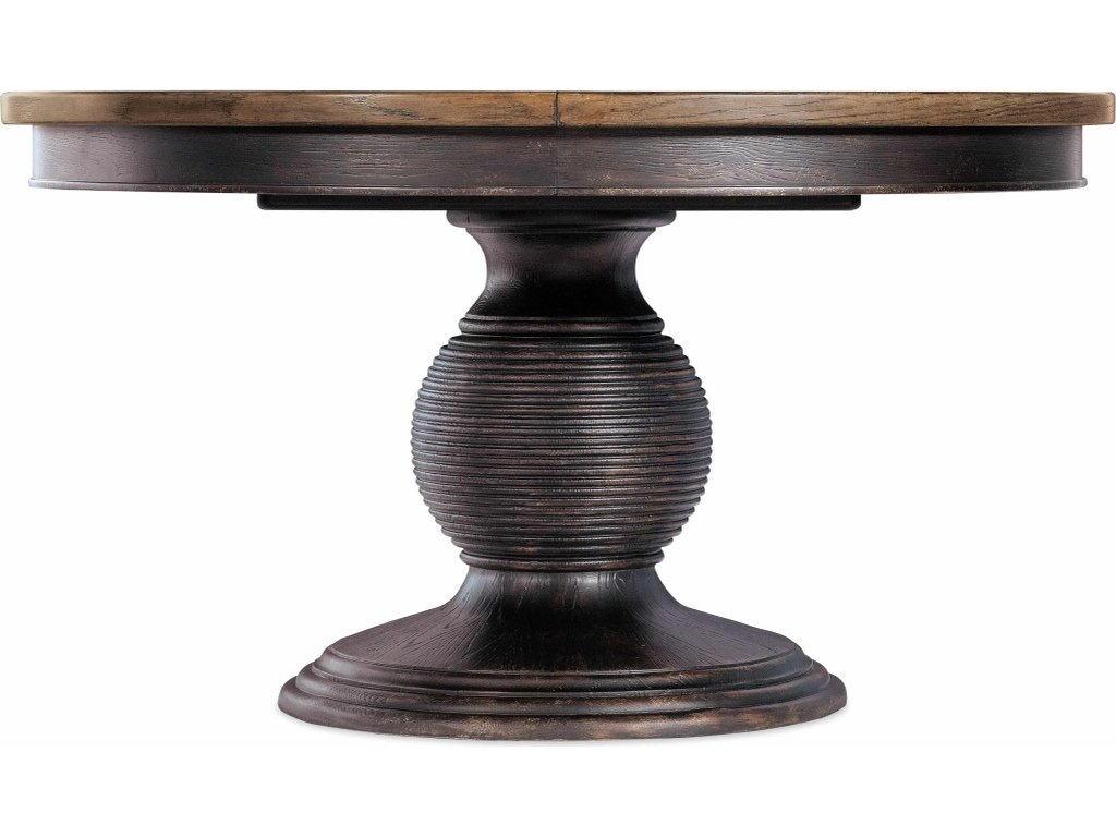 Americana Round Pedestal Dining Table w/1-22in leaf - image 2