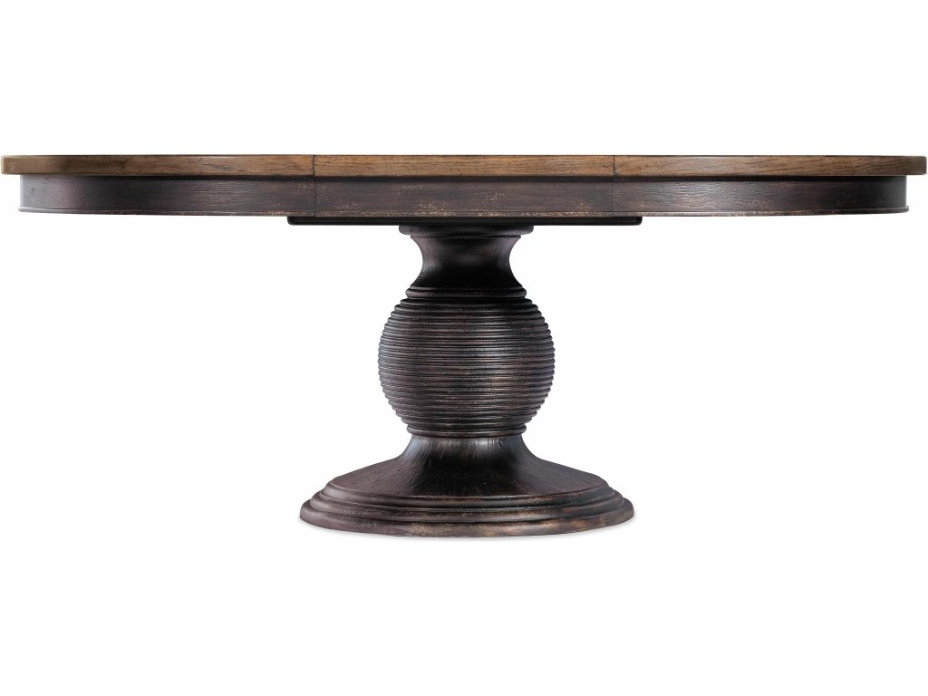 Americana Round Pedestal Dining Table w/1-22in leaf - image 3