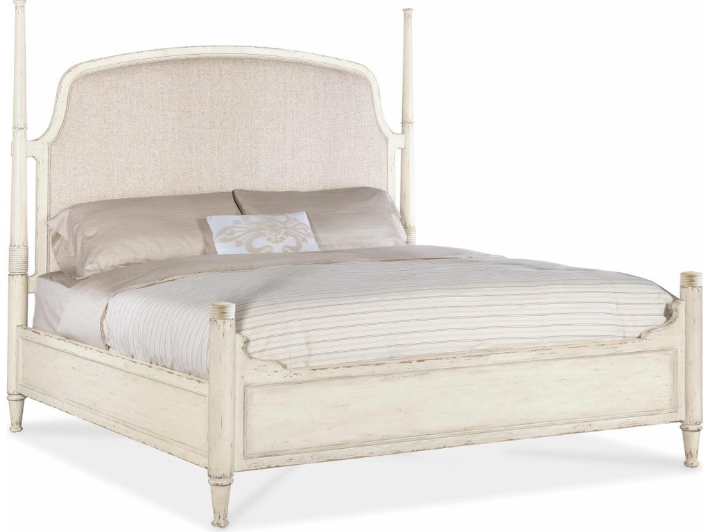 Americana California King Upholstered Poster Bed - image 1