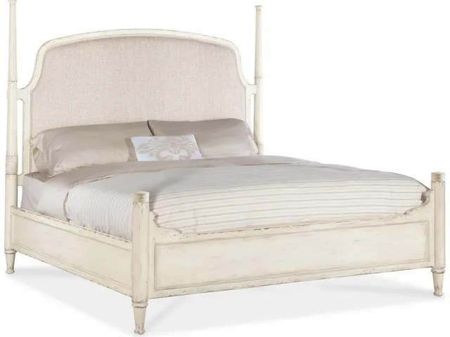 Americana King Upholstered Poster Bed