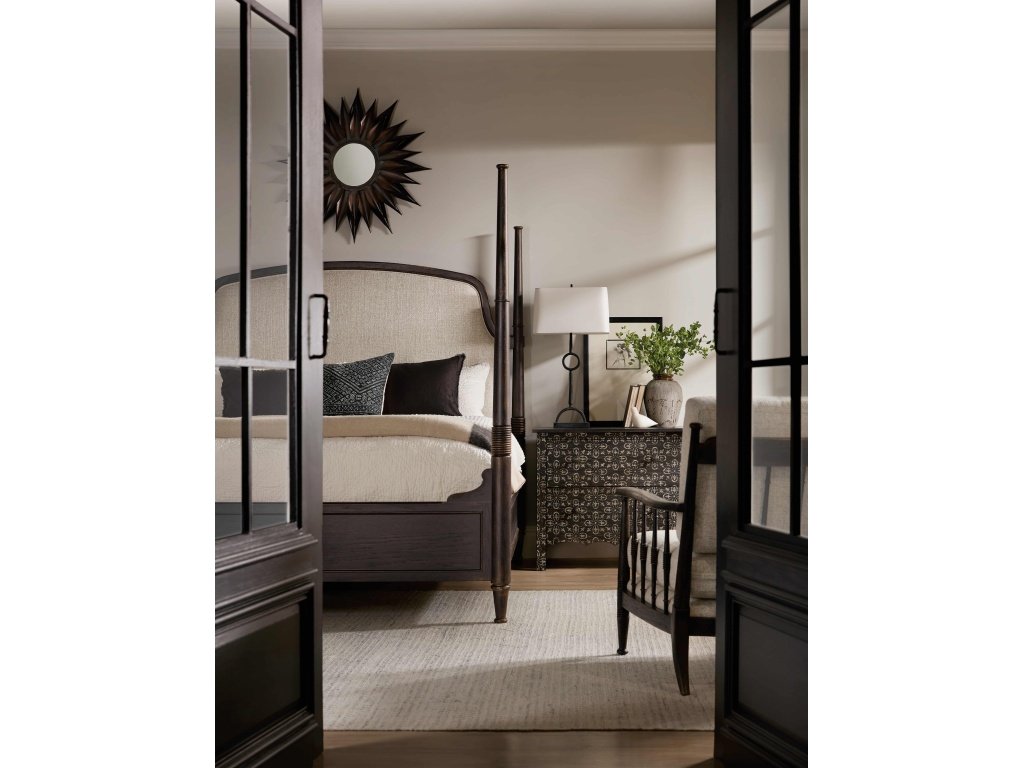 Americana California King Upholstered Poster Bed - image 4