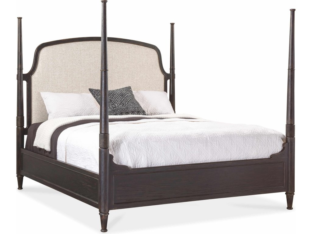 Americana California King Upholstered Poster Bed - main image