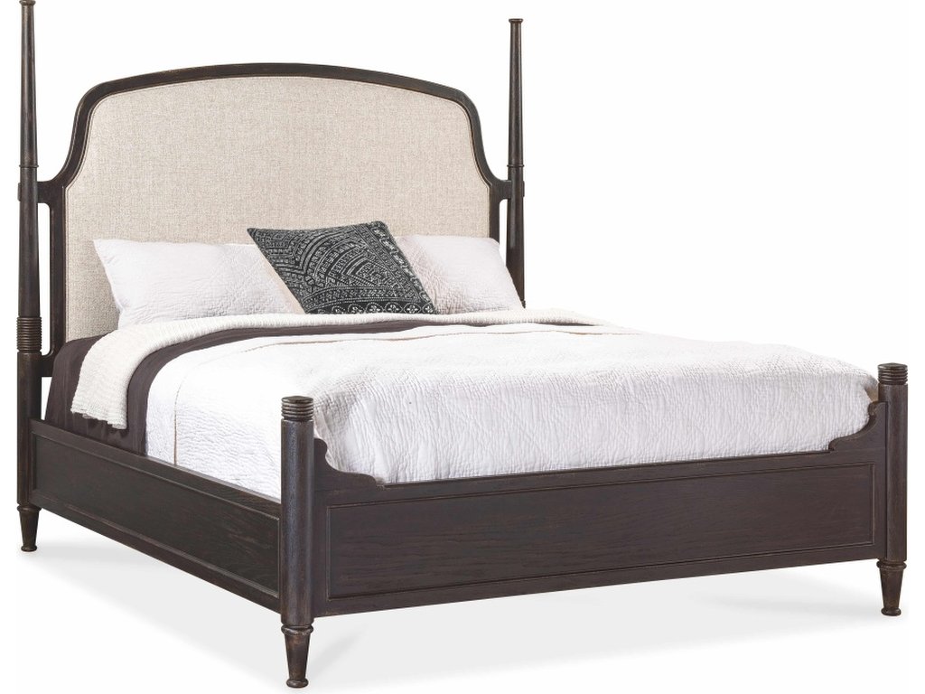 Americana California King Upholstered Poster Bed - image 1