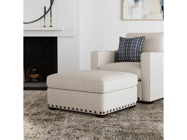 Milo Fabric Cocktail Ottoman - Alternative View
