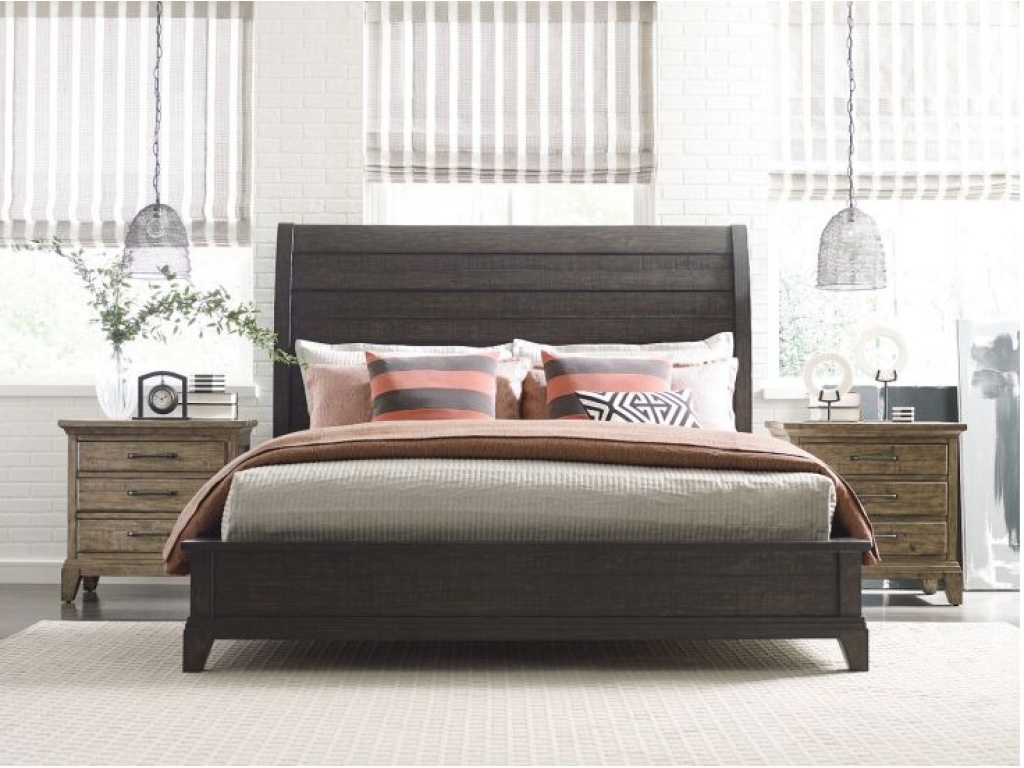 Eastburn Sleigh Cal King Bed - Complete - image 1