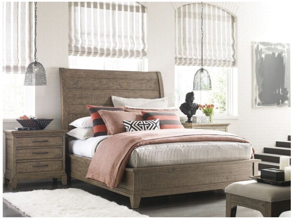 Eastburn Sleigh Cal King Bed - Complete - image 1