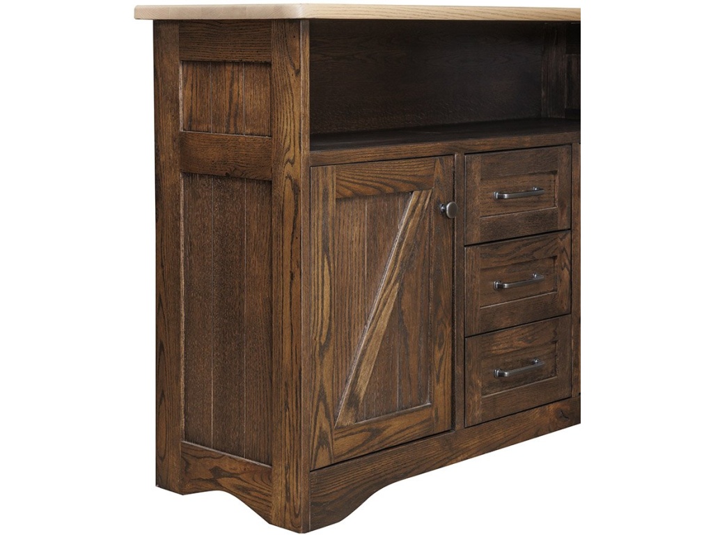 Farmstead Server With Two Doors And Center Drawers - image 2