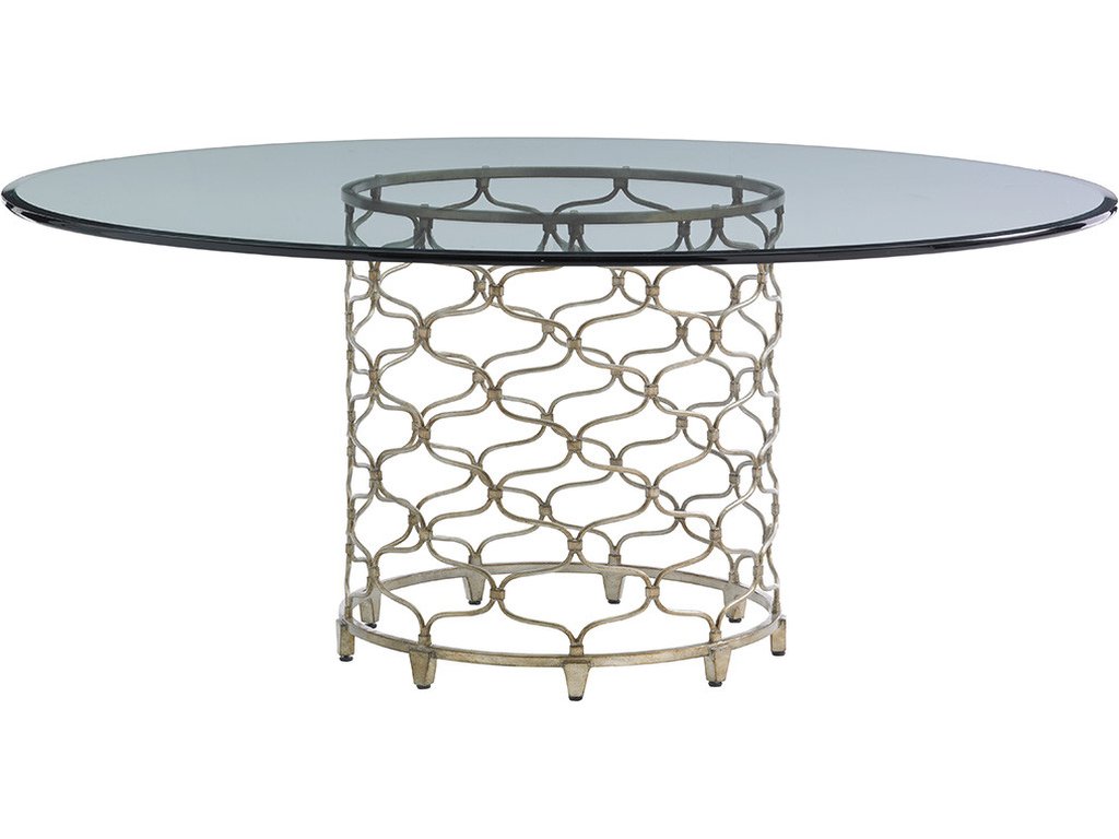 Bollinger Round Dining Table With 72 Inch Glass Top - main image