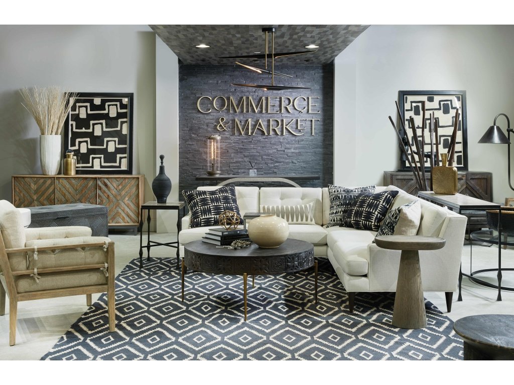 Commerce & Market Carved Round Cocktail Table - image 2