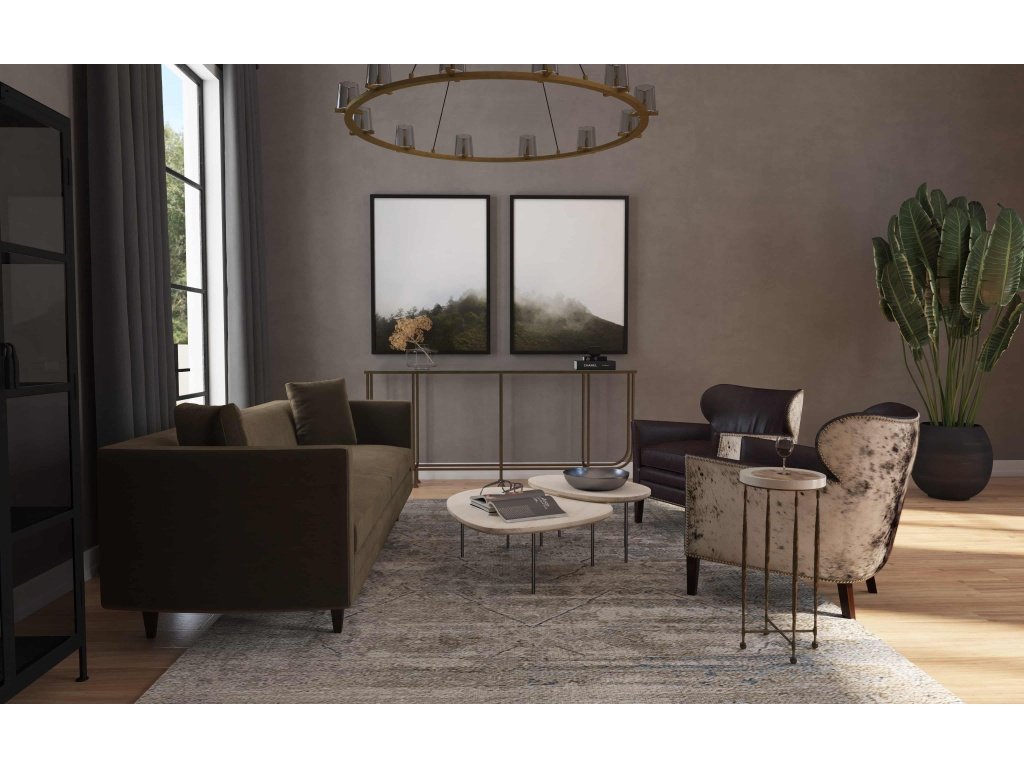 Kato Leather Club Chair w/ Salt Pepper HOH - image 4