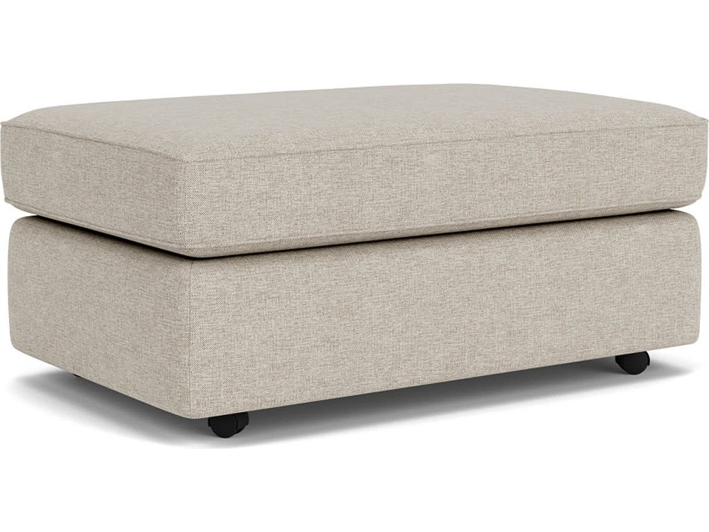 Vail Fabric Cocktail Ottoman with Casters - main image