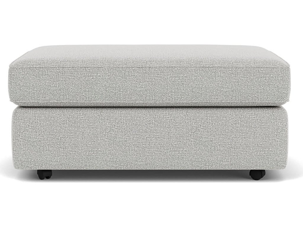 Vail Fabric Cocktail Ottoman with Casters - image 1