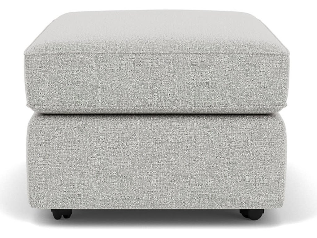Vail Fabric Cocktail Ottoman with Casters - image 2